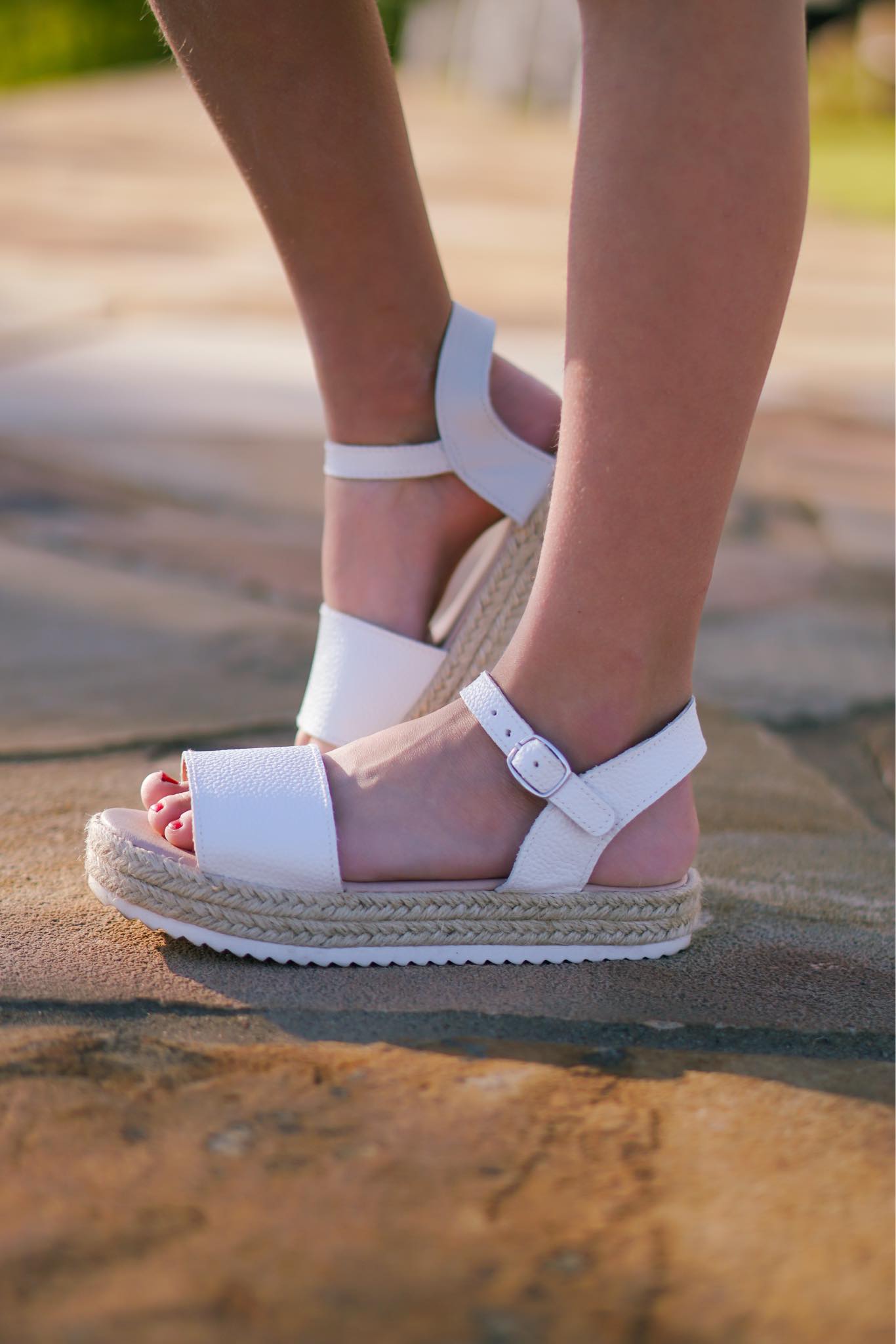[White] Espadrille Sandals