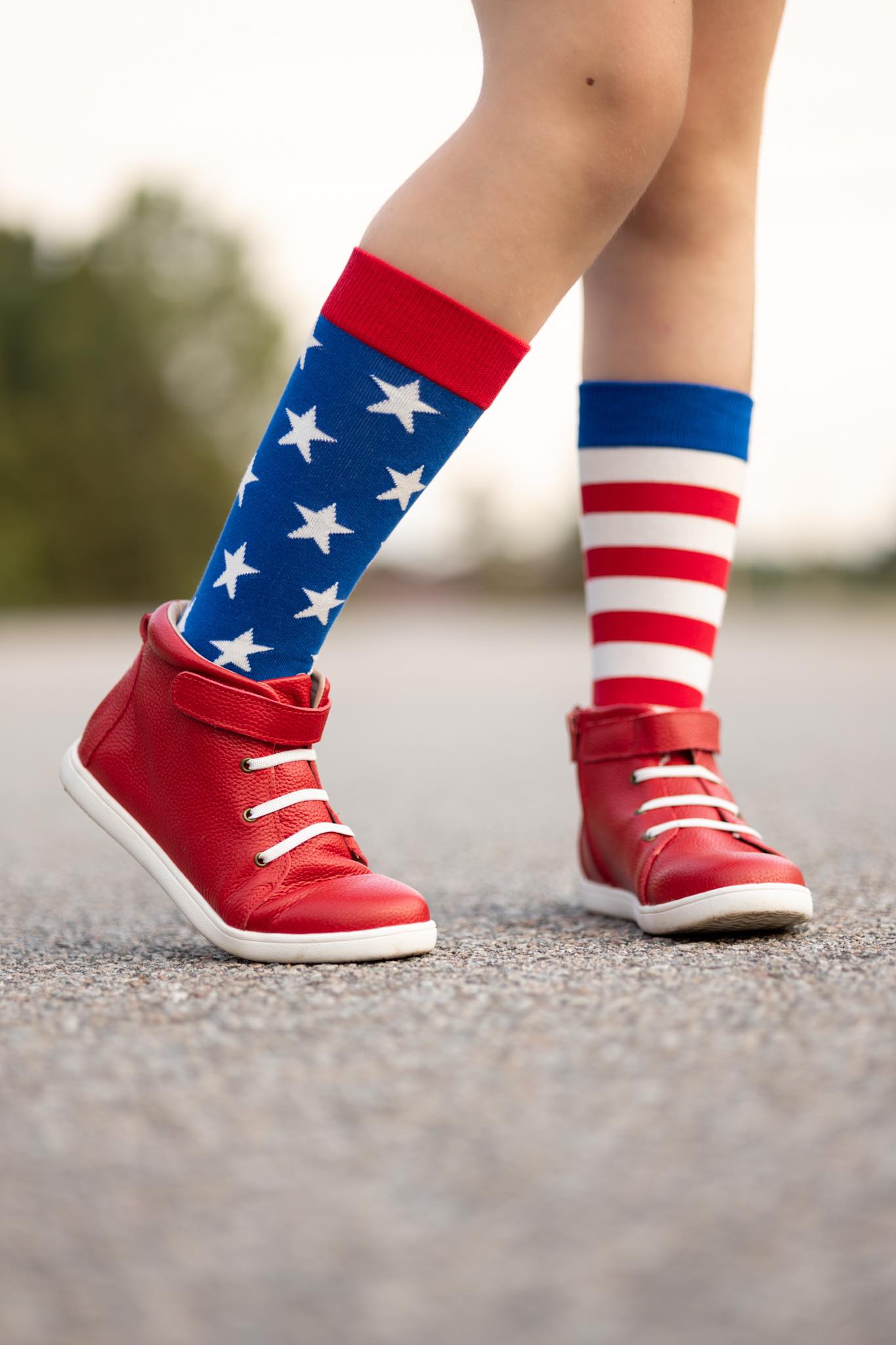 [Colbalt American Flag] Youth Tall Socks