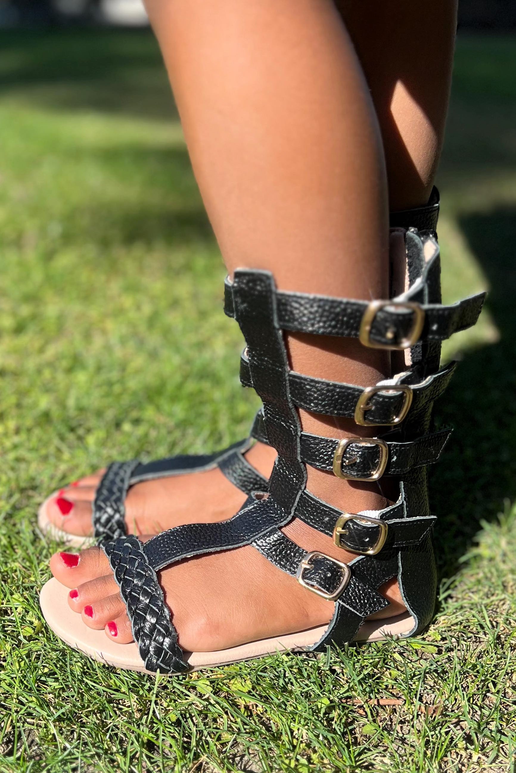 [Black] Gladiator Sandals