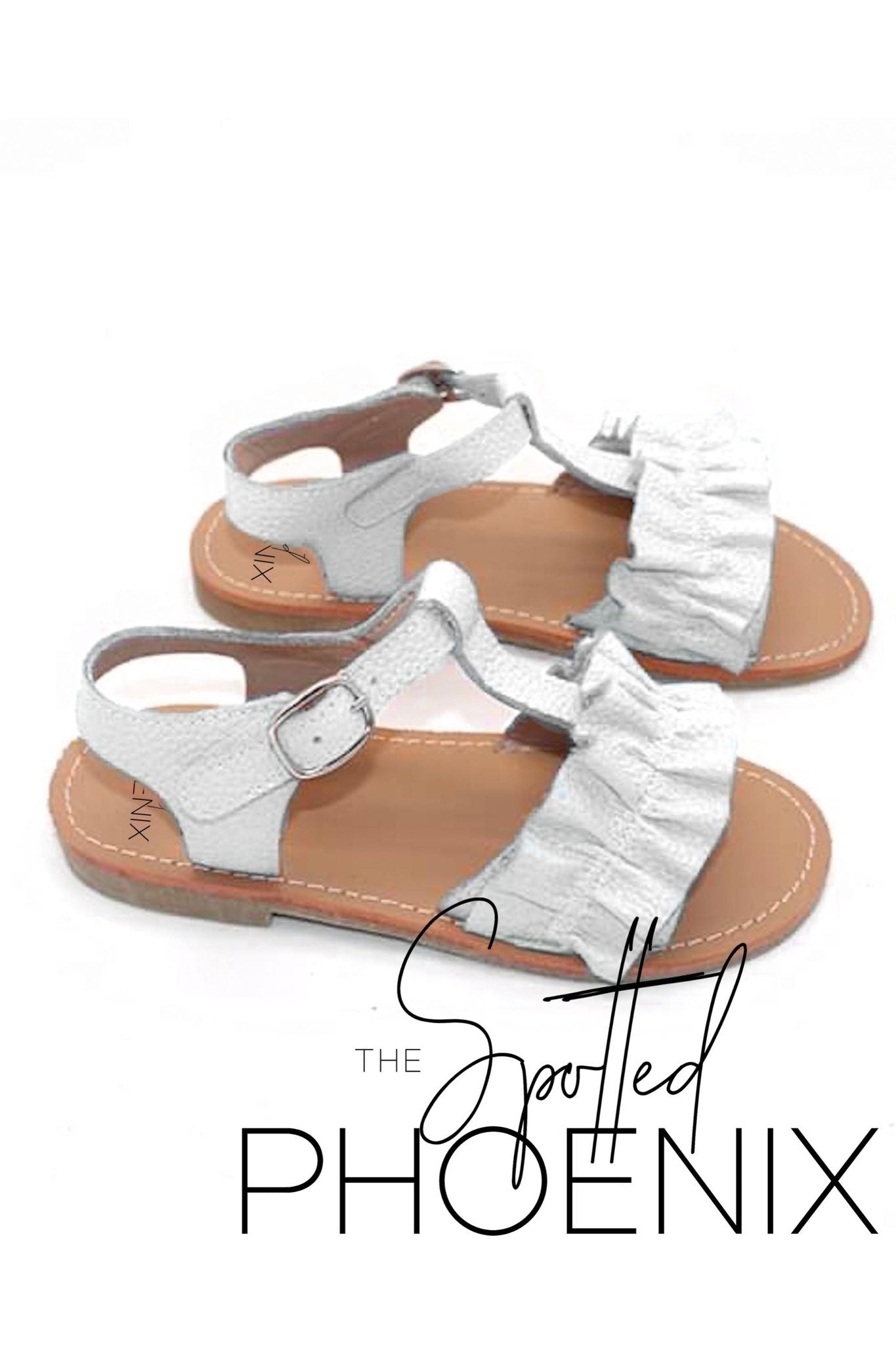 [White] Ruffle Strap Sandals