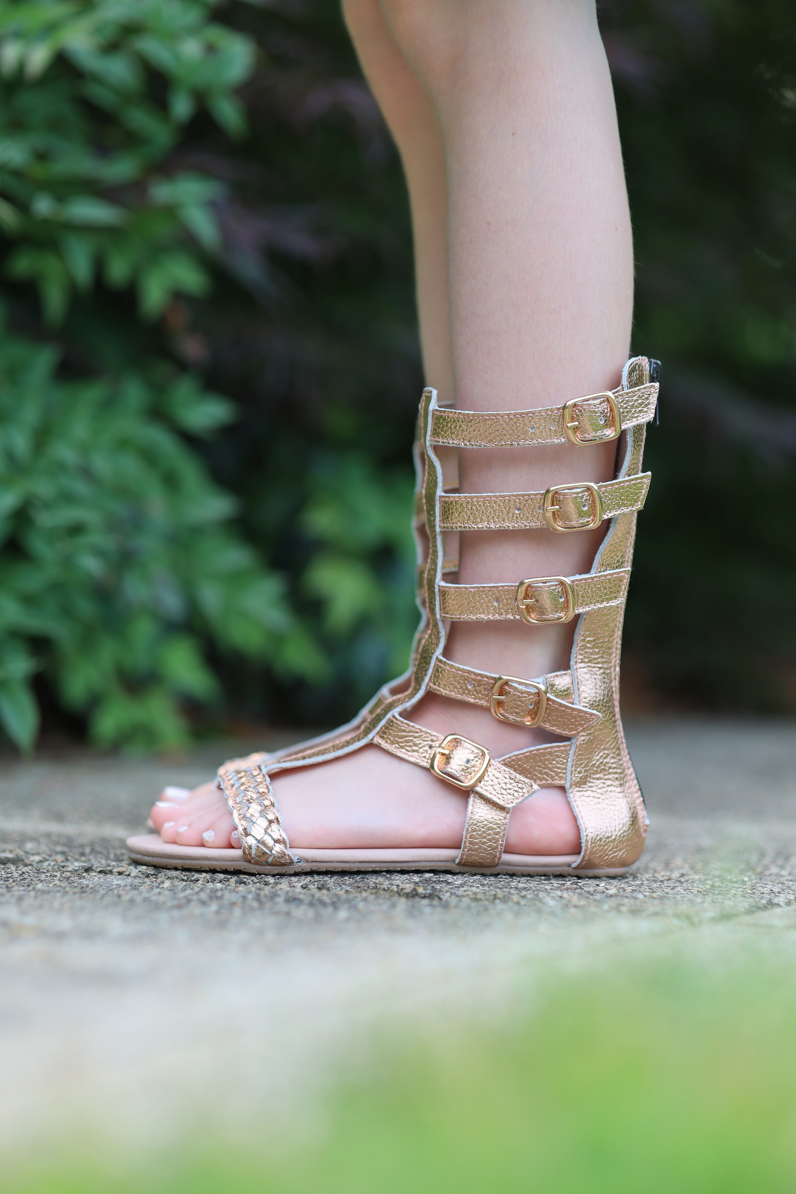 [Rose Gold] Gladiator Sandals