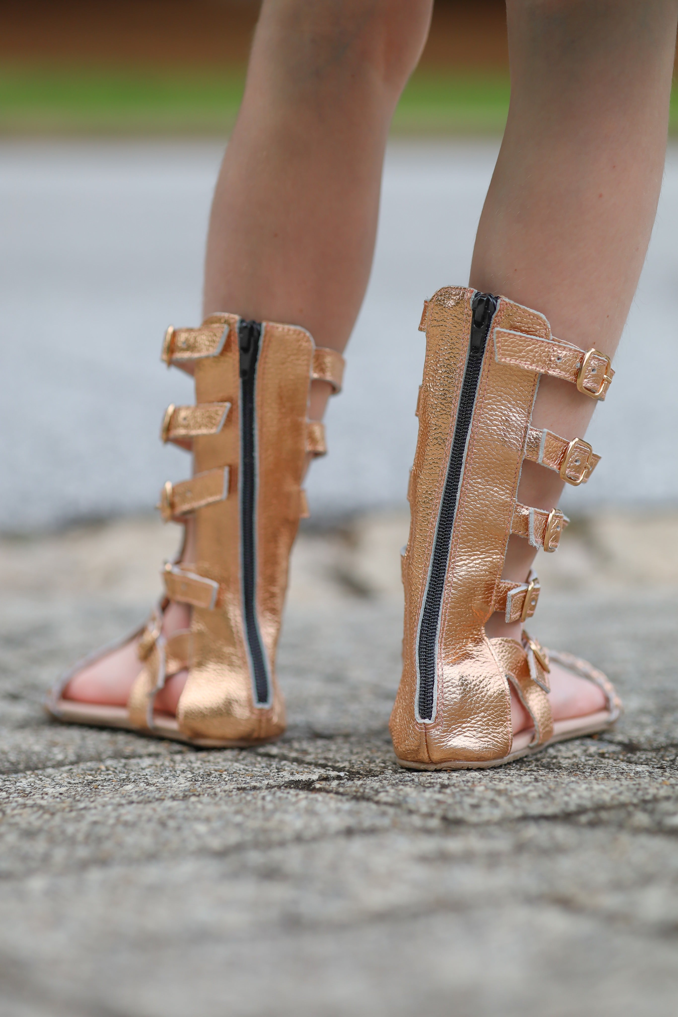 [Rose Gold] Gladiator Sandals