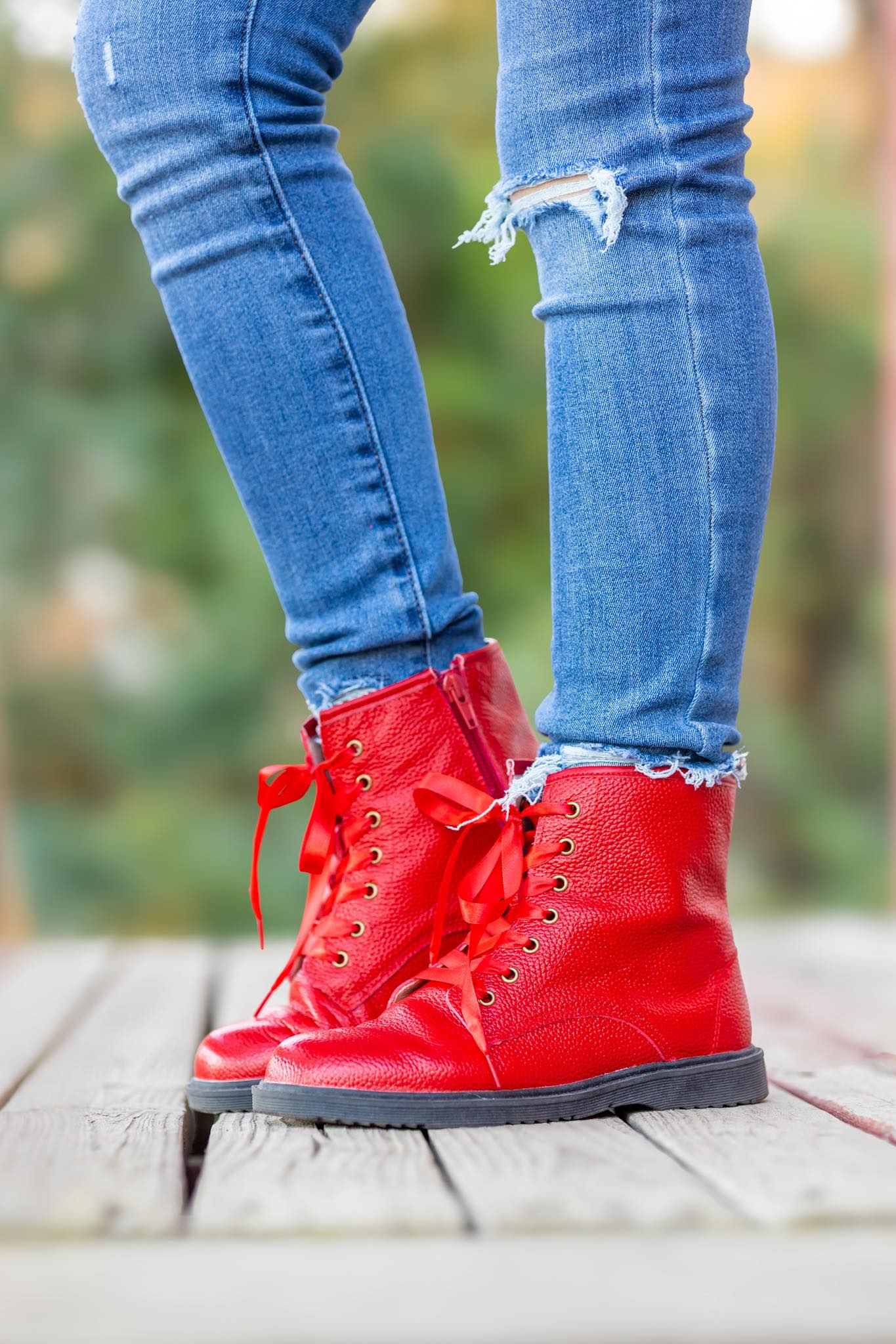 [Red] Combat Boots