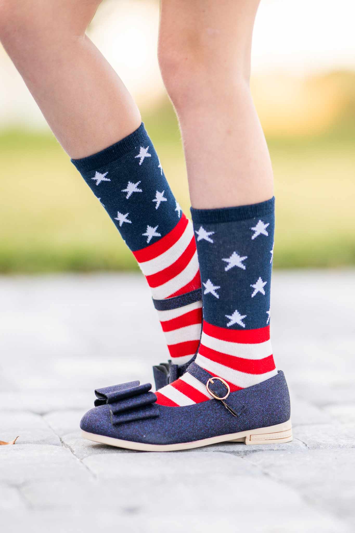 [Patriotic Stars + Stripes] Tall Socks