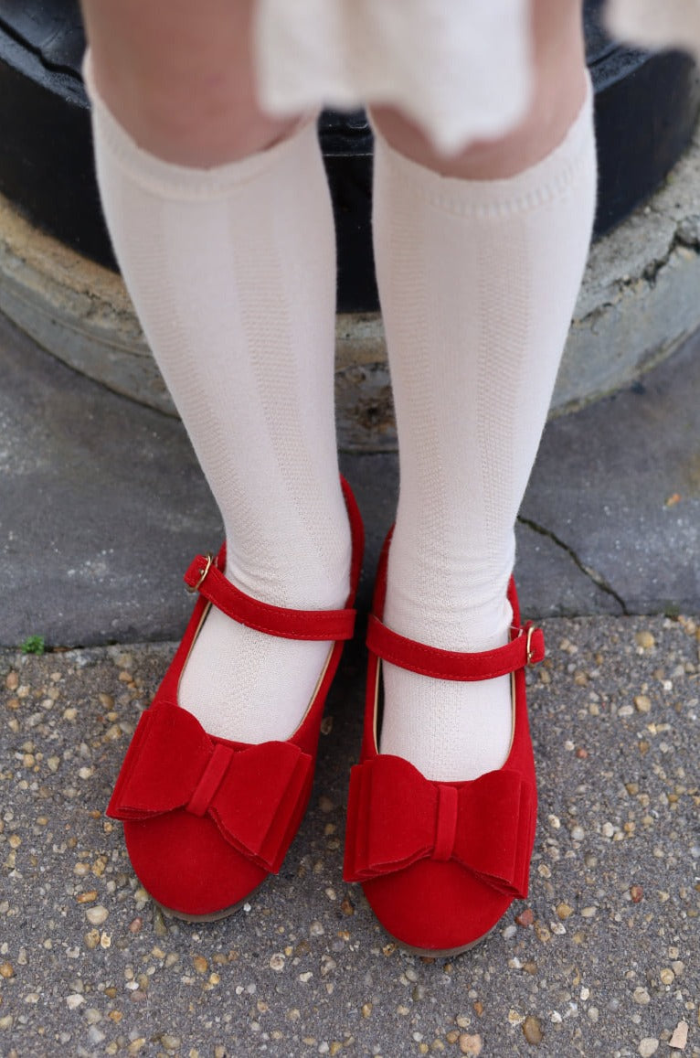[Crimson Crush] FLAWED Bow Shoes