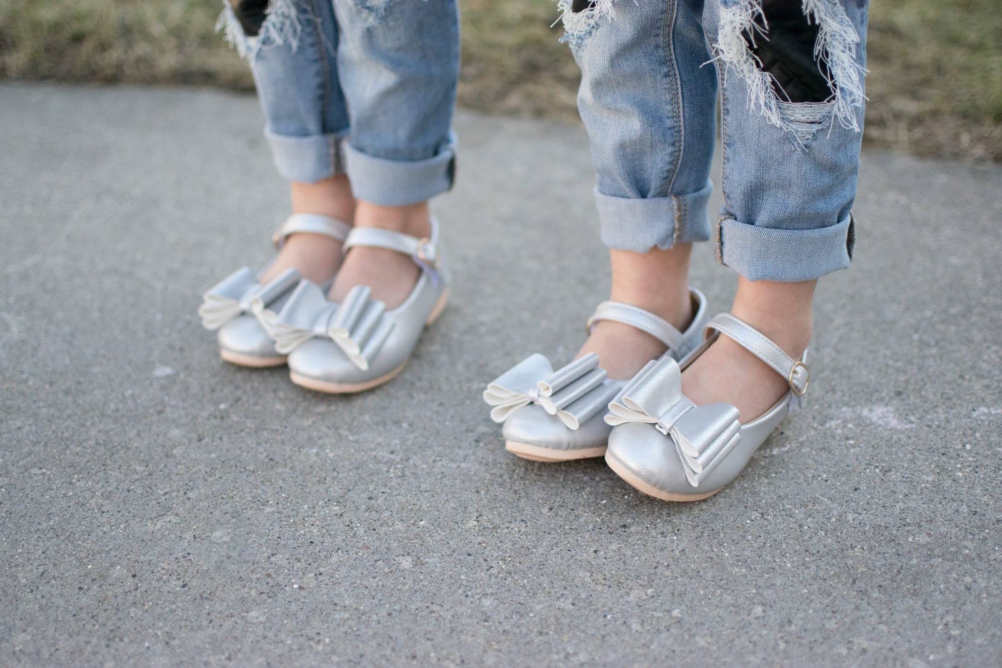 [Silver] Bow Shoes