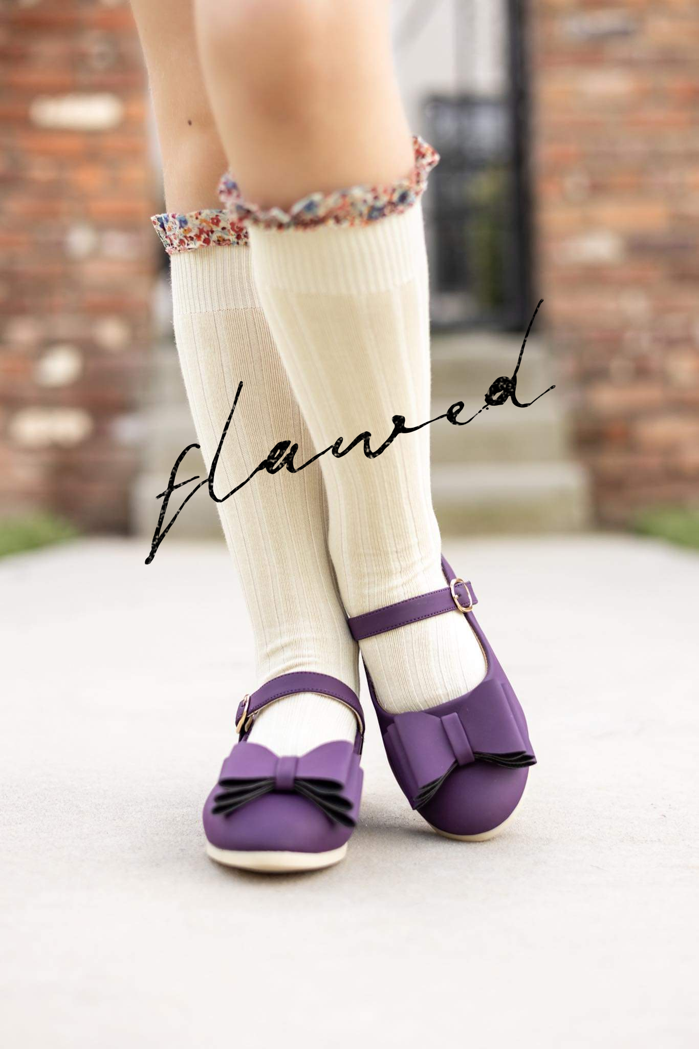 [Royal Plum] FLAWED Bow Shoes