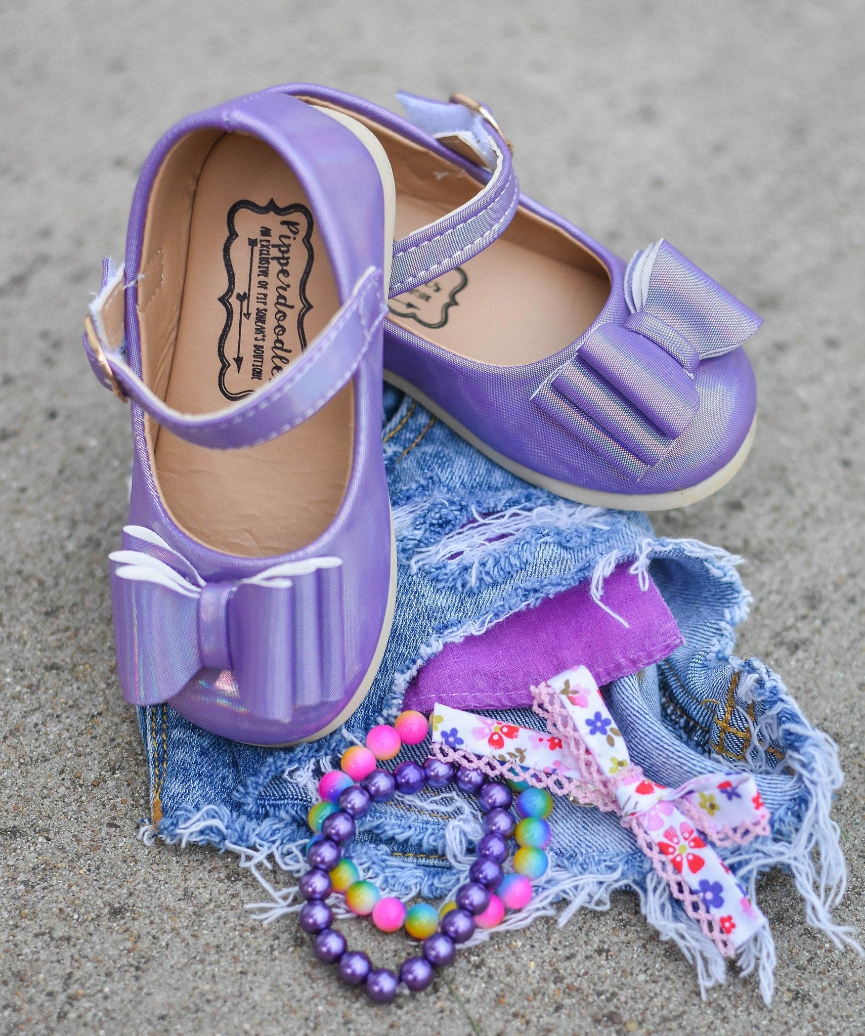 [Iridescent Lavender] Bow Shoes