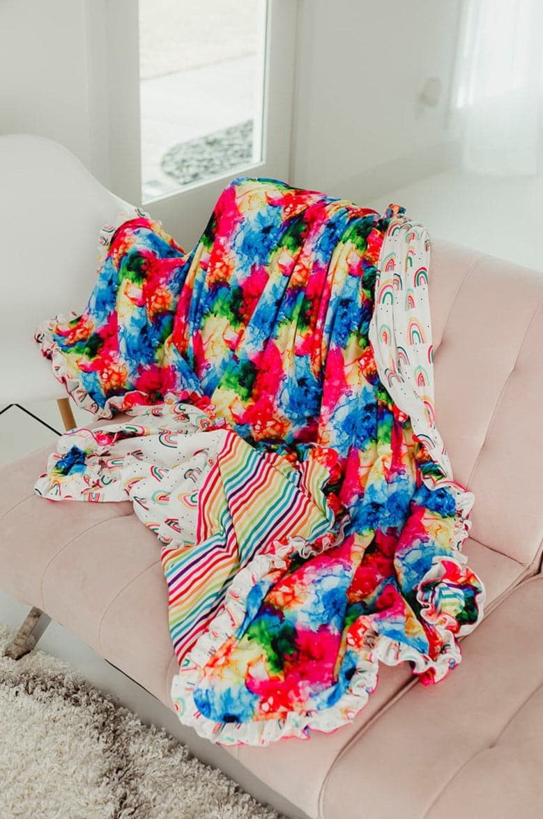 [Rainbow Tie Dye] Blanket