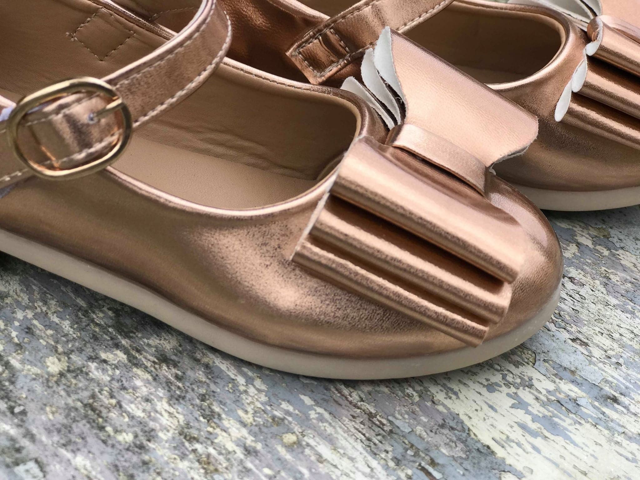 [Rose Gold] Bow Shoes