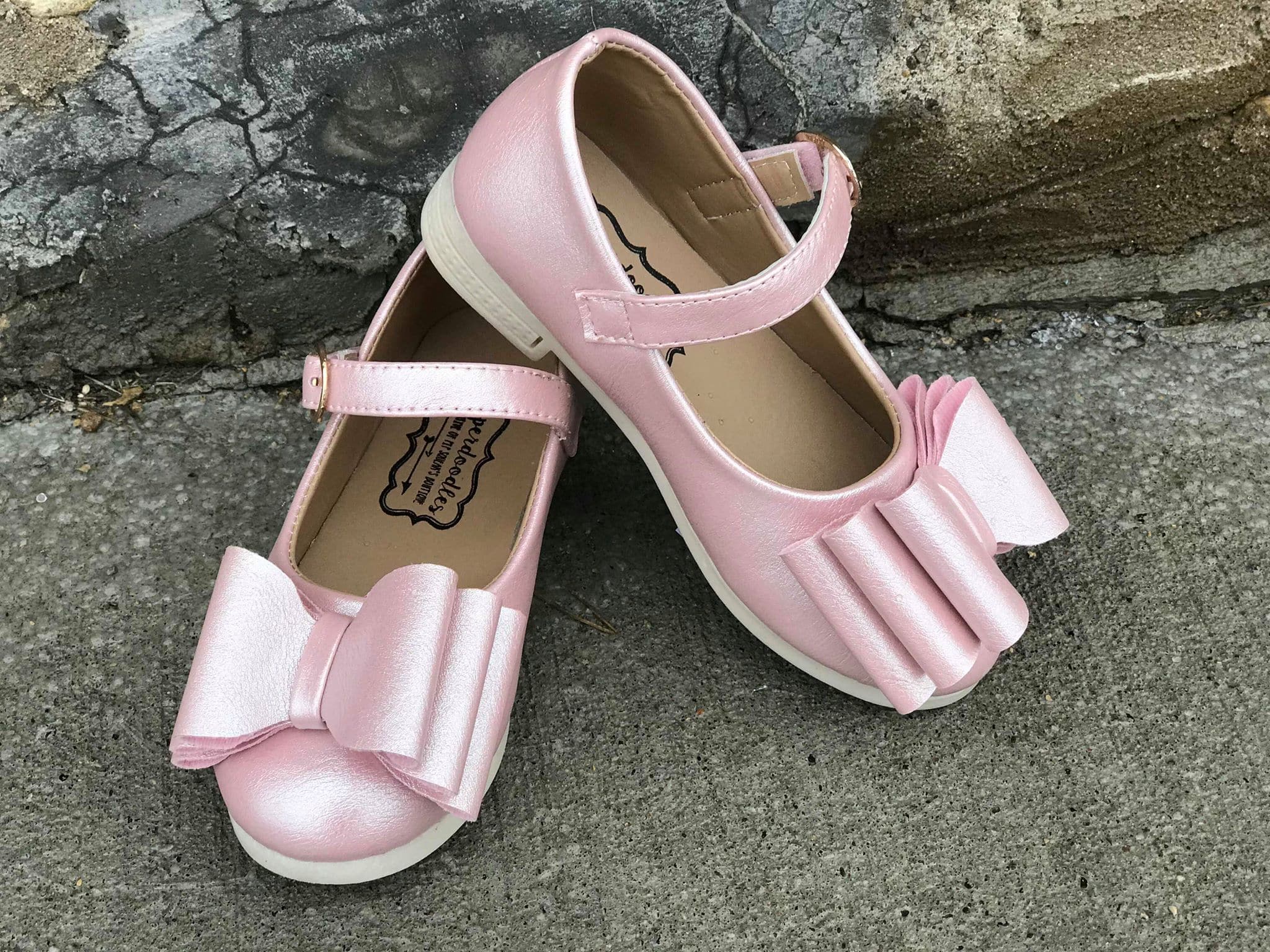[Blush Shimmer] Bow Shoes