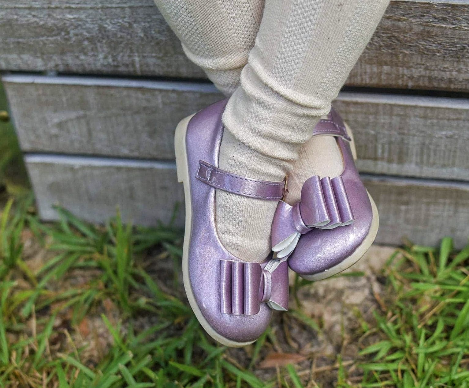 [Orchid Mauve] Bow Shoes