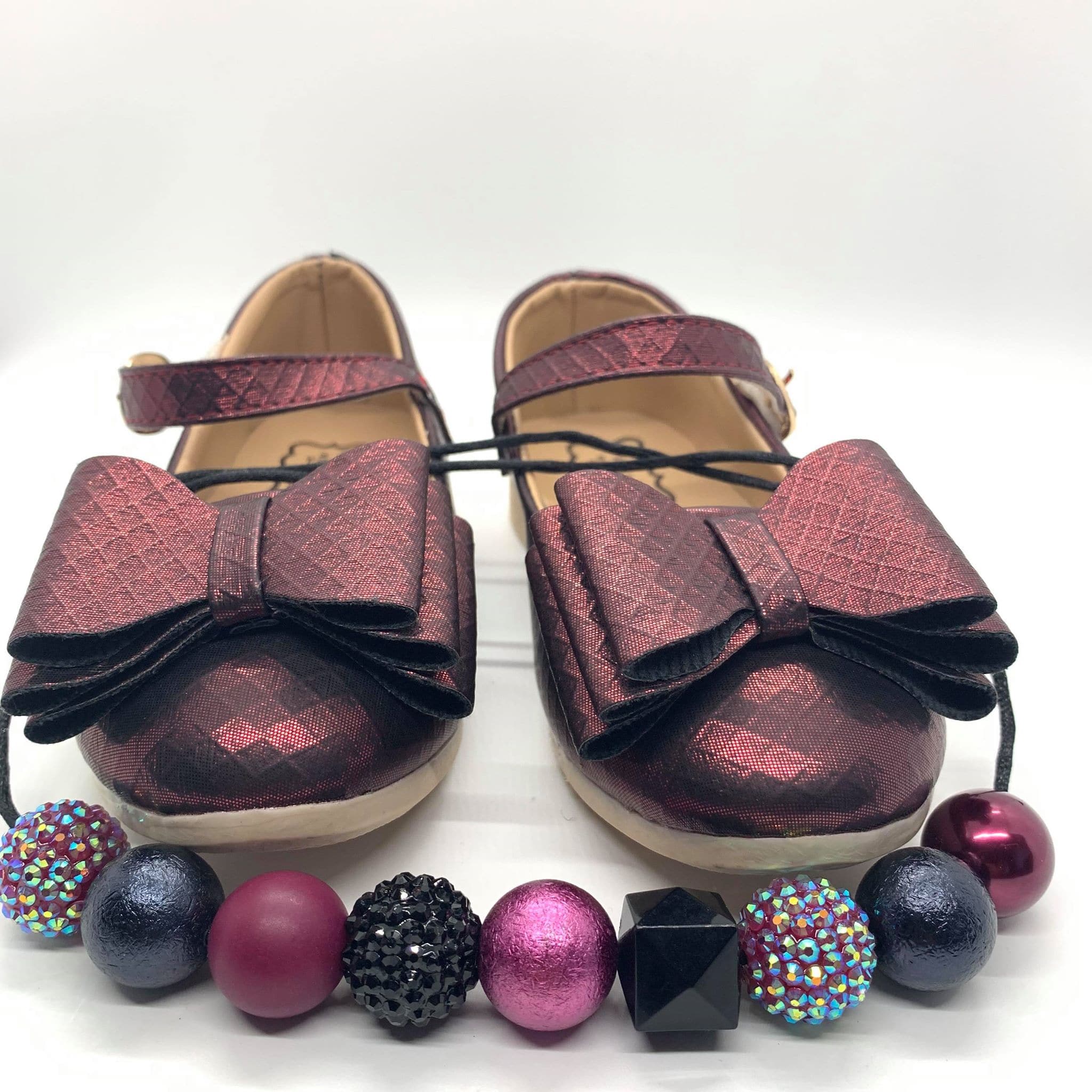 [Black Cherry] Bow Shoes