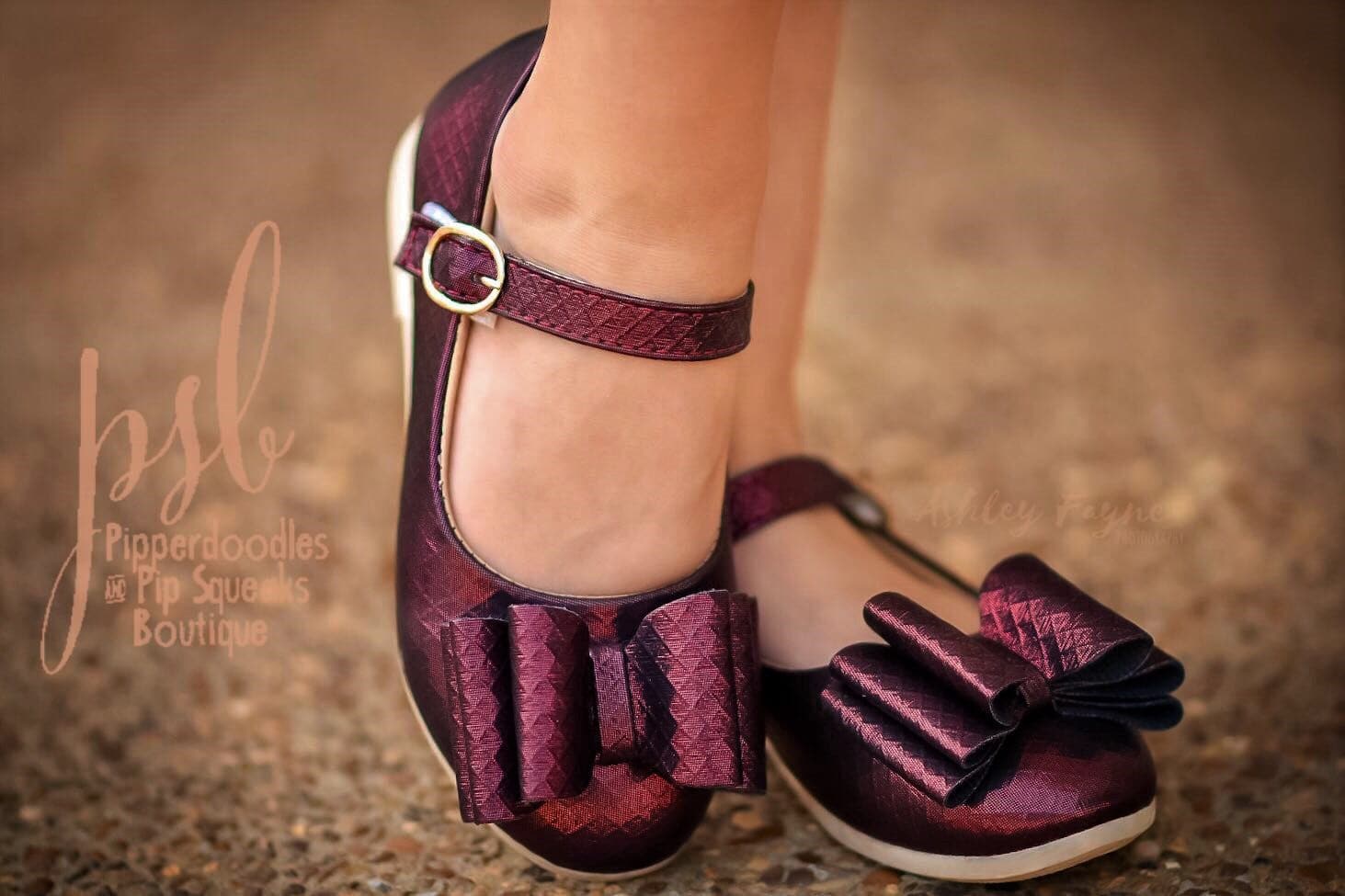 [Black Cherry] Bow Shoes