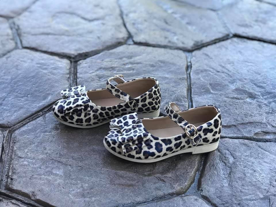 [Light Leopard] Bow Shoes