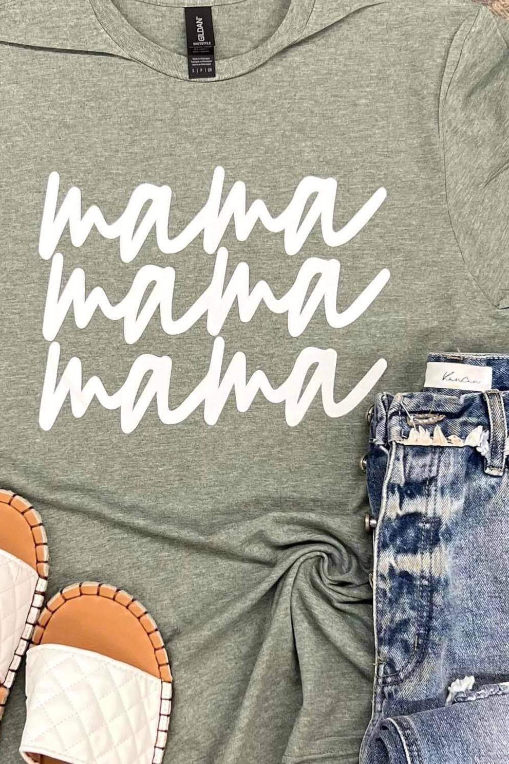 [Mama] Olive Tee Shirt