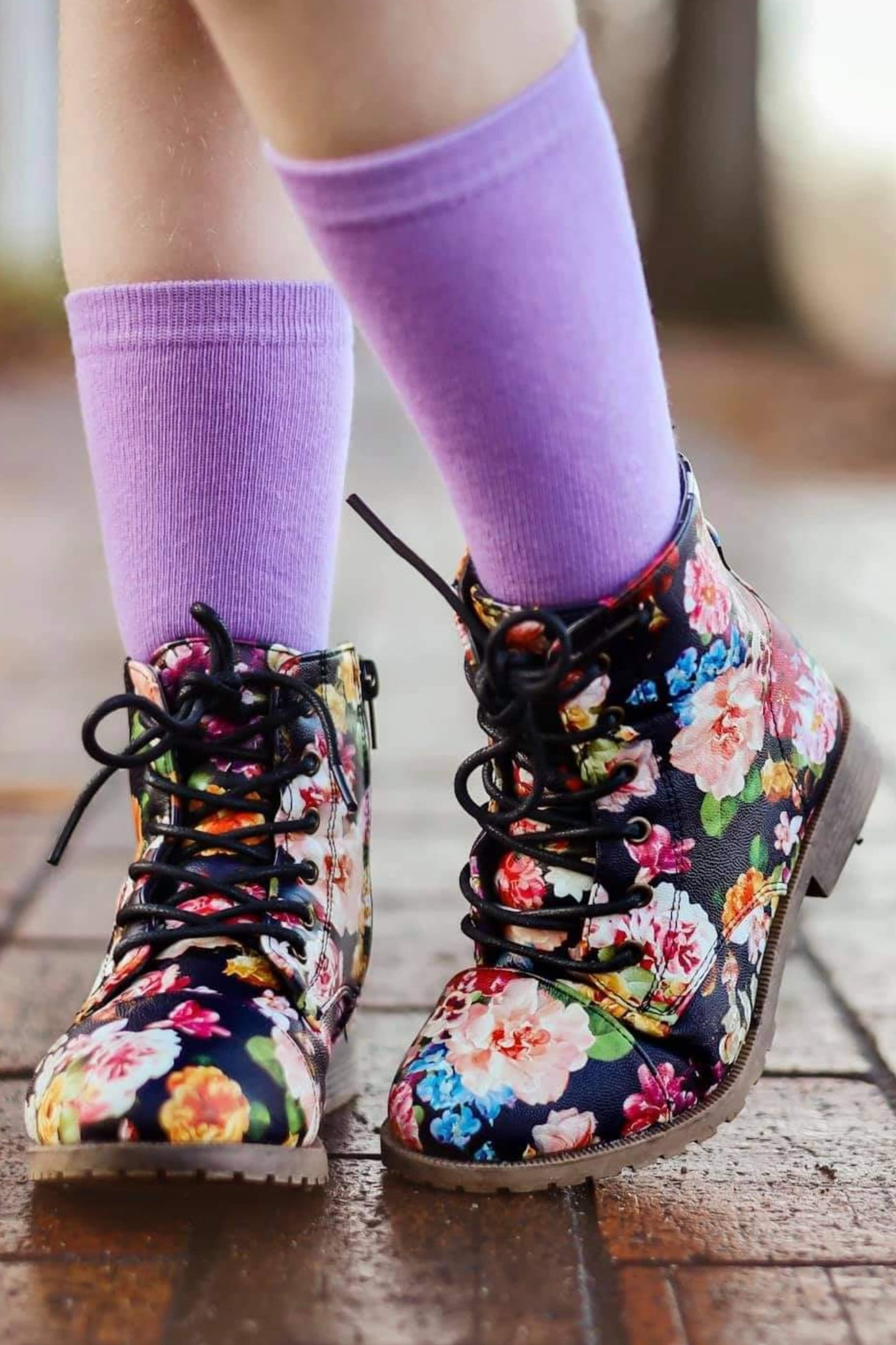 [Lilac] Colored Tall Socks