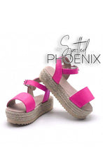 Load image into Gallery viewer, [Bright Pink] Espadrille Sandals
