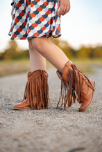 Load image into Gallery viewer, [Camel] Fringe Cowboy Boots

