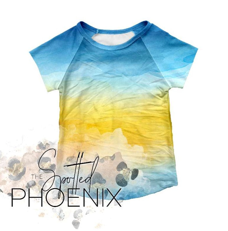 [Sunset] Slim Fit Unisex Raglan