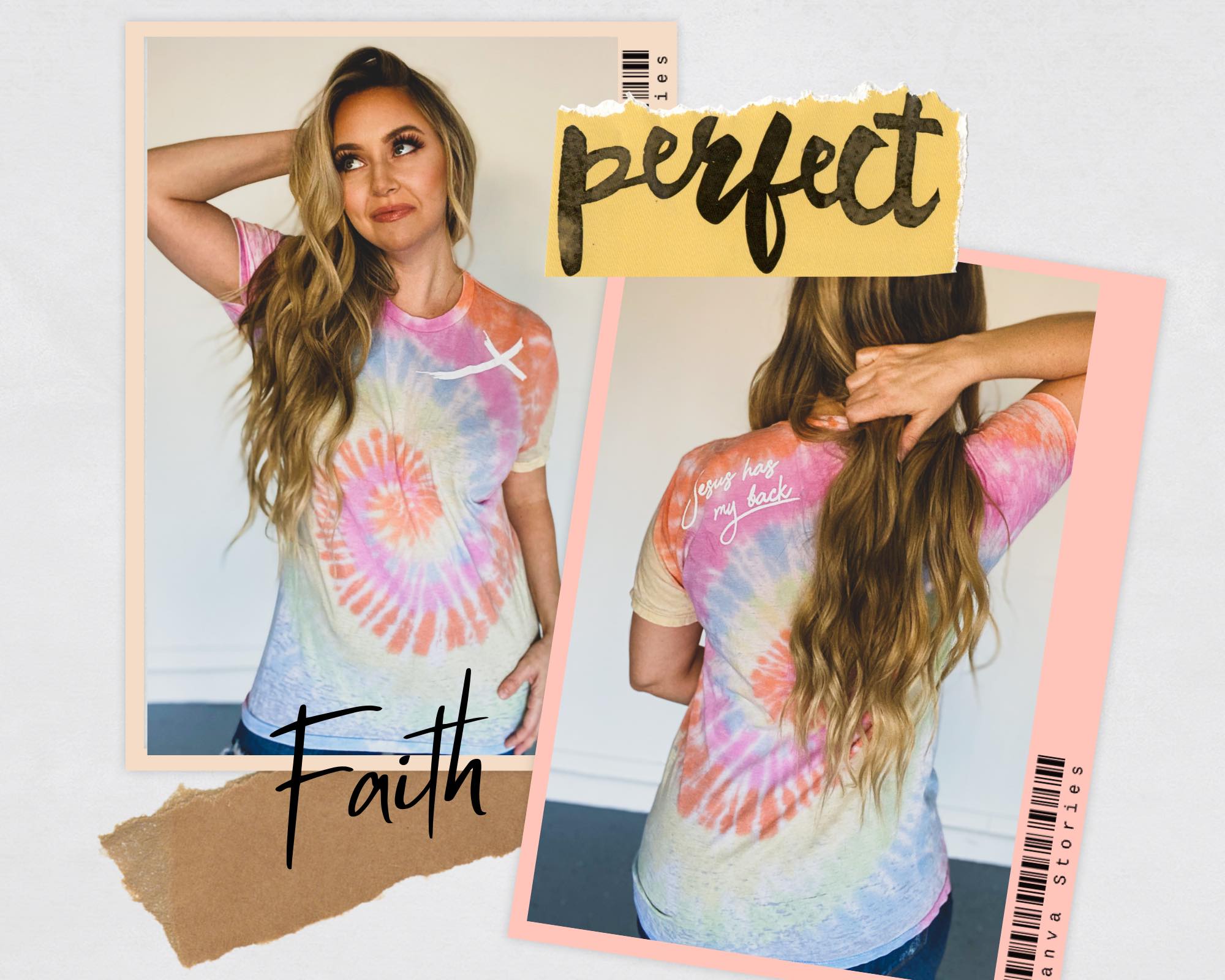 [Jesus Has My Back] Tie Dye Tee