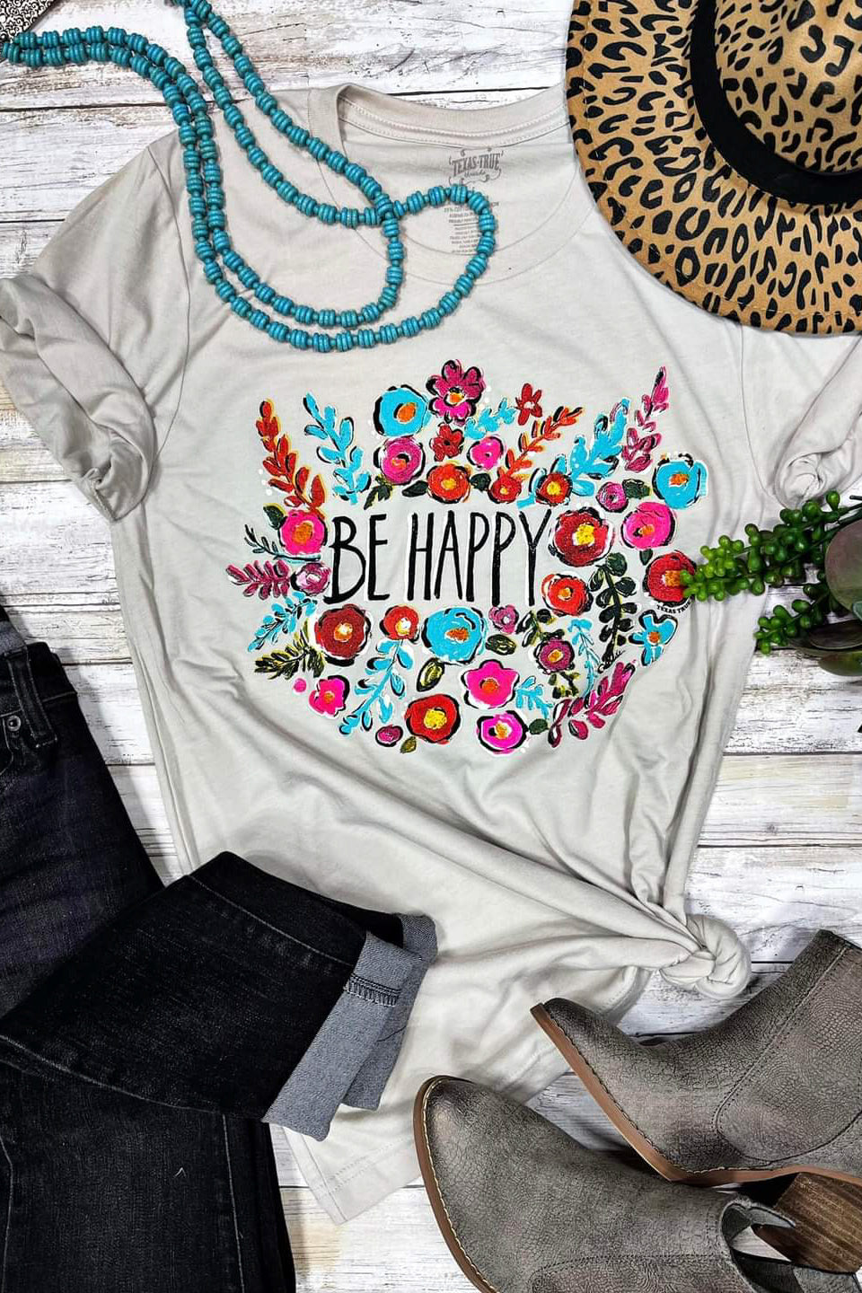 [Be Happy] Tee Shirt