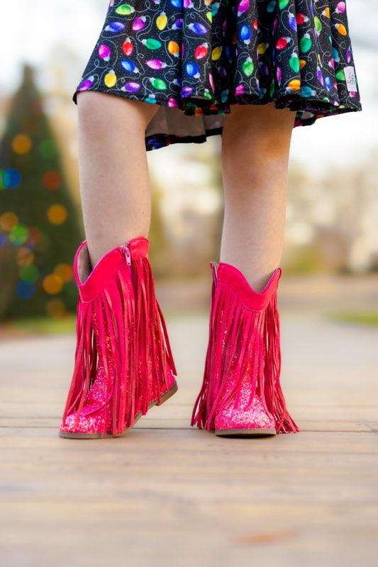 [Bright Pink] Cowboy Boots