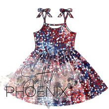 Load image into Gallery viewer, [Celebration] Faux Glitter Twirl Dress
