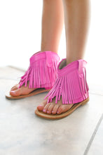 Load image into Gallery viewer, [Magenta] Fringe Sandals
