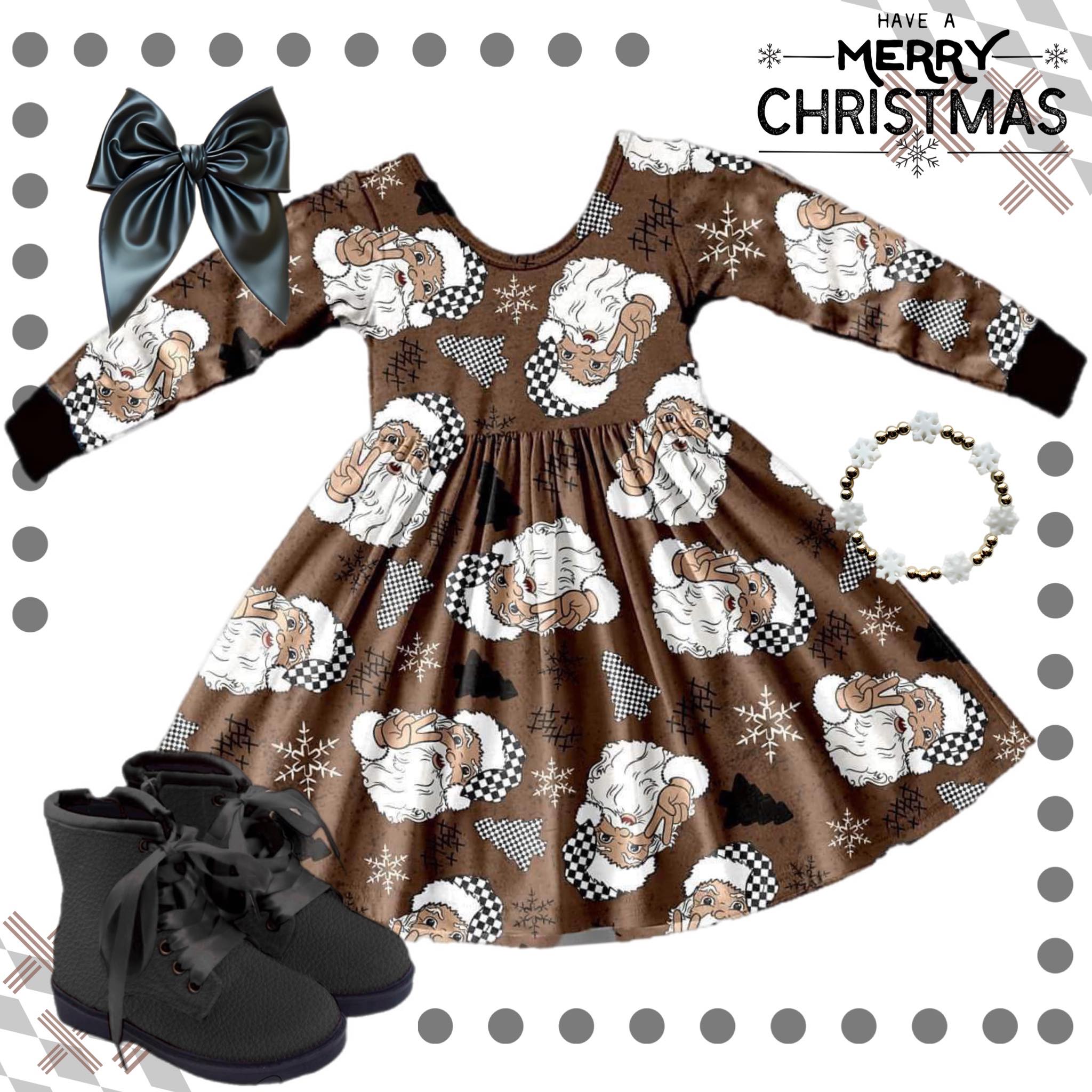 [Groovy Santa] Twirl Dress
