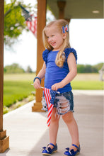 Load image into Gallery viewer, [Solid Blue] Ruffle Tank
