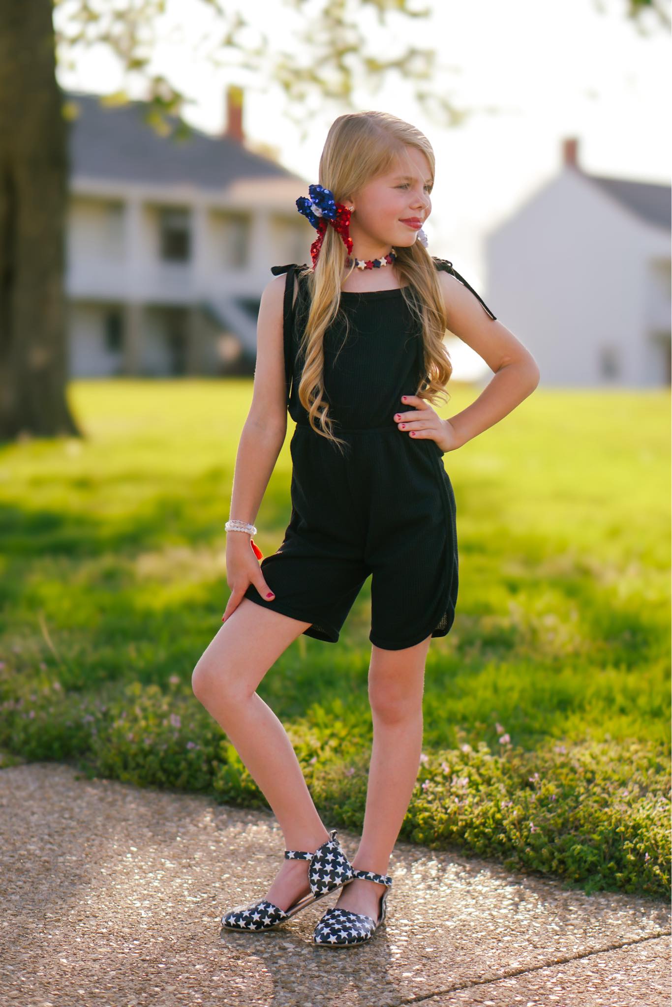 [B+W Stars] Open Ballet Flats