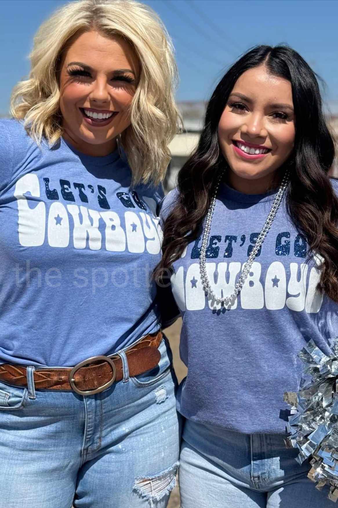 [Let's Go Cowboys] Glitter Tee Shirt
