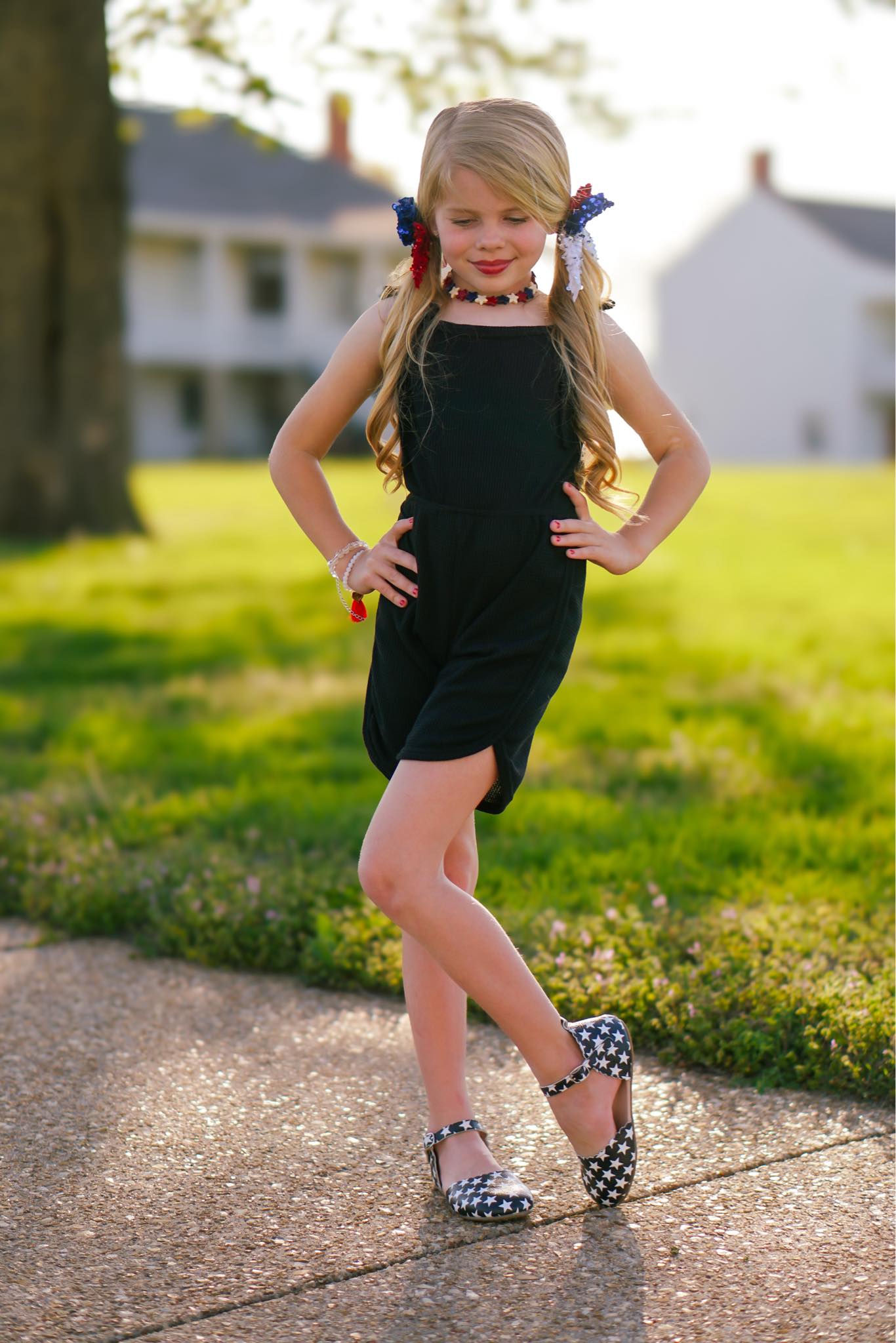 [B+W Stars] Open Ballet Flats