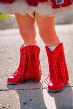 Load image into Gallery viewer, [Red Glitter] Fringe Cowboy Boots
