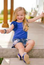 Load image into Gallery viewer, [Solid Blue] Ruffle Tank
