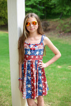 Load image into Gallery viewer, [American Dream] Dress w/ Tie Straps + Faux Sequins
