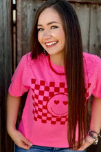 Load image into Gallery viewer, [Heart Eyes] Hot Pink Checker w/ Puff Ink
