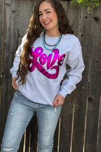 Load image into Gallery viewer, [LOVE] Metallic Puff Sweatshirt
