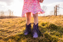 Load image into Gallery viewer, [Purple Glitter] Fringe Cowboy Boots

