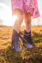 Load image into Gallery viewer, [Purple Glitter] Fringe Cowboy Boots
