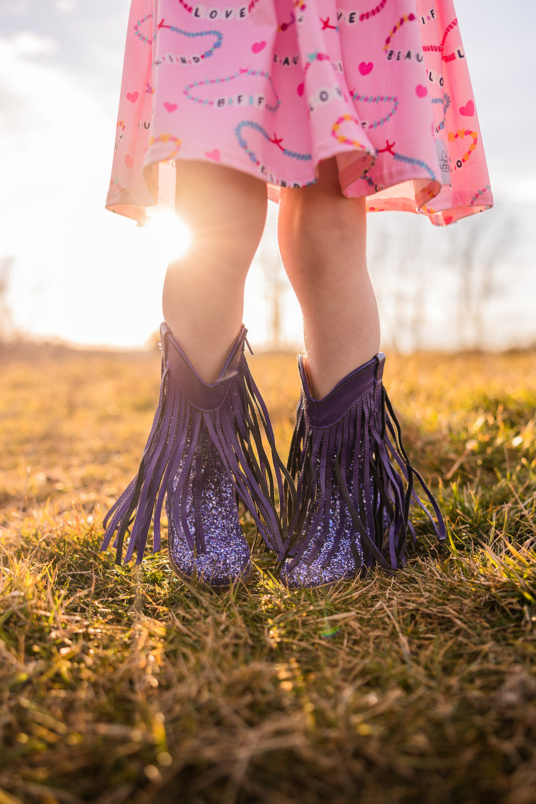 Purple Glitter] Fringe Cowboy Boots – The Spotted Phoenix, LLC