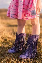 Load image into Gallery viewer, [Purple Glitter] Fringe Cowboy Boots
