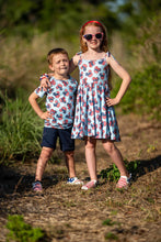 Load image into Gallery viewer, [Patriotic Mouse] Twirl Dress w/ Tie Straps

