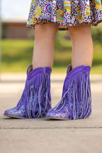 Load image into Gallery viewer, [Purple Glitter] Fringe Cowboy Boots
