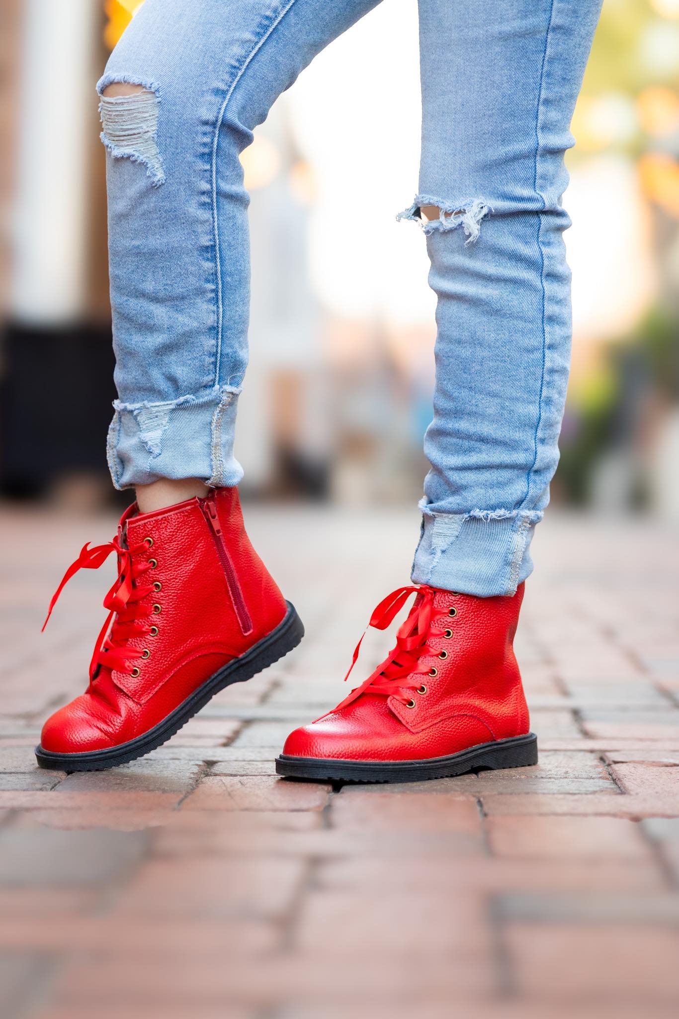 [Red] Combat Boots