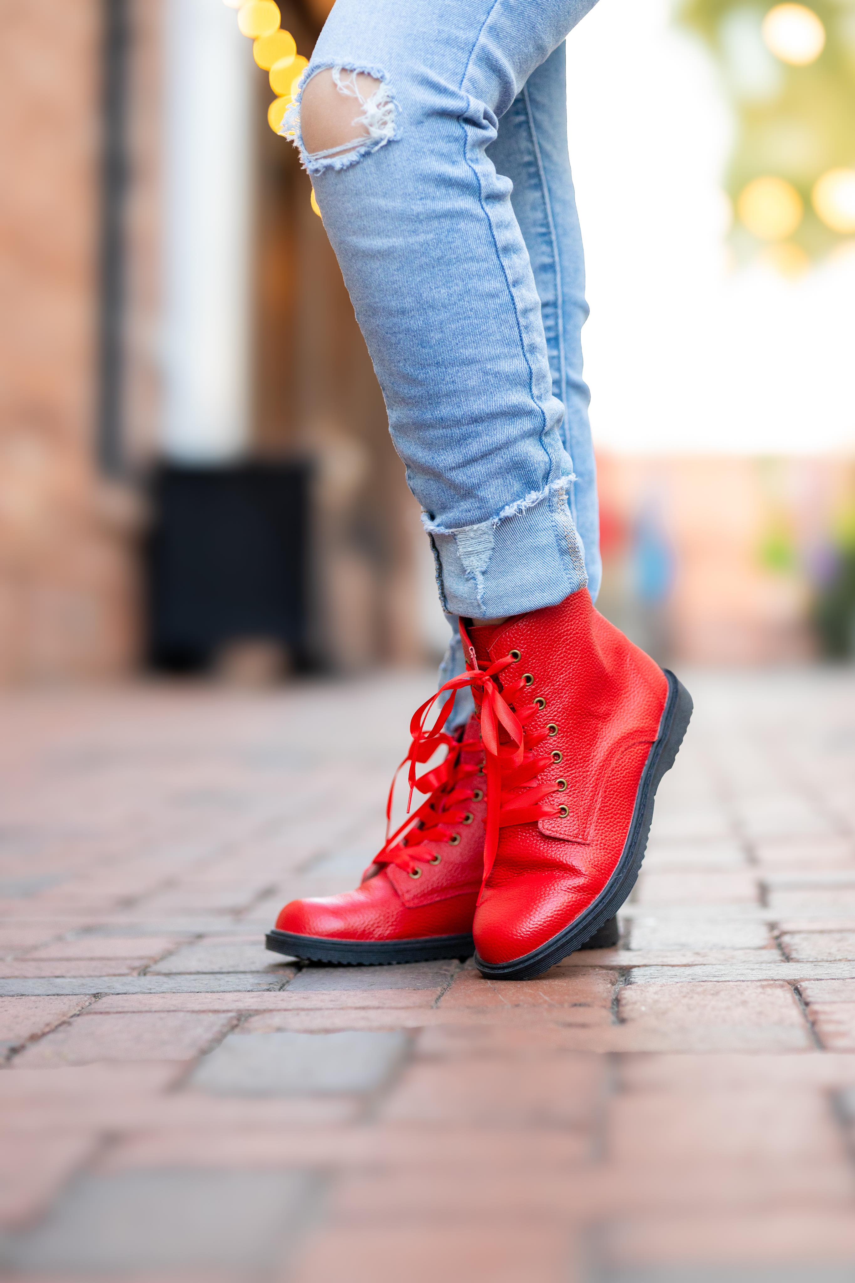 [Red] Combat Boots
