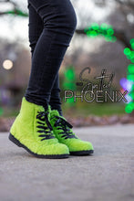 Load image into Gallery viewer, [Green] Faux Fur Combat Boots
