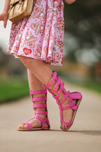 Load image into Gallery viewer, [Magenta] Gladiator Sandals
