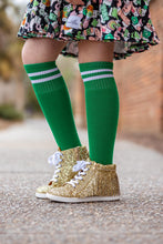 Load image into Gallery viewer, [Gold Glitter] Fringe High Top Tennies
